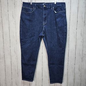 Good American Women's Size 28/32 Blue Good Waist Skinny Jeans Cotton Stretch.